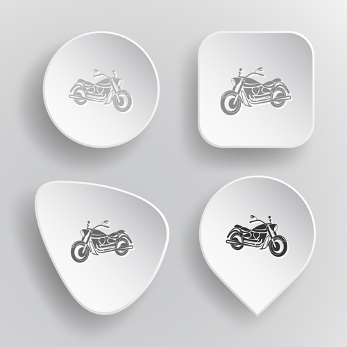 white paperboard icons vector set 