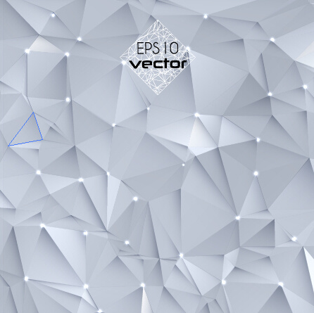 white polygonal design background vector 