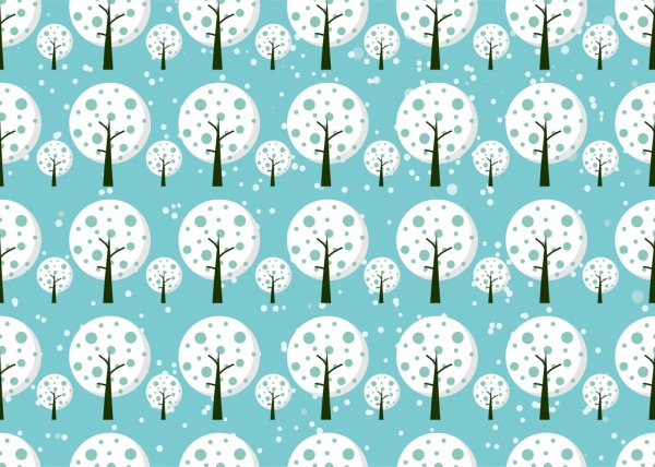 white trees background repeating pattern design