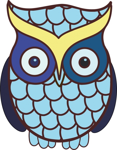 wild owl vector illustration with cartoon style