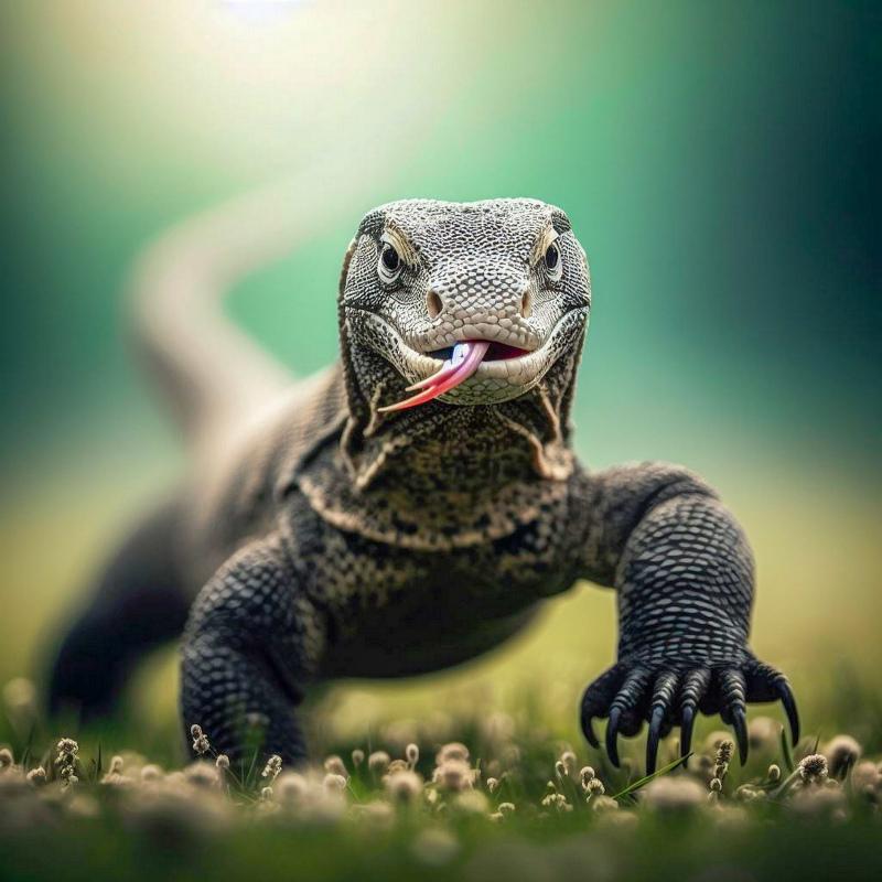 wildlife picture dynamic closeup komodo dragon 