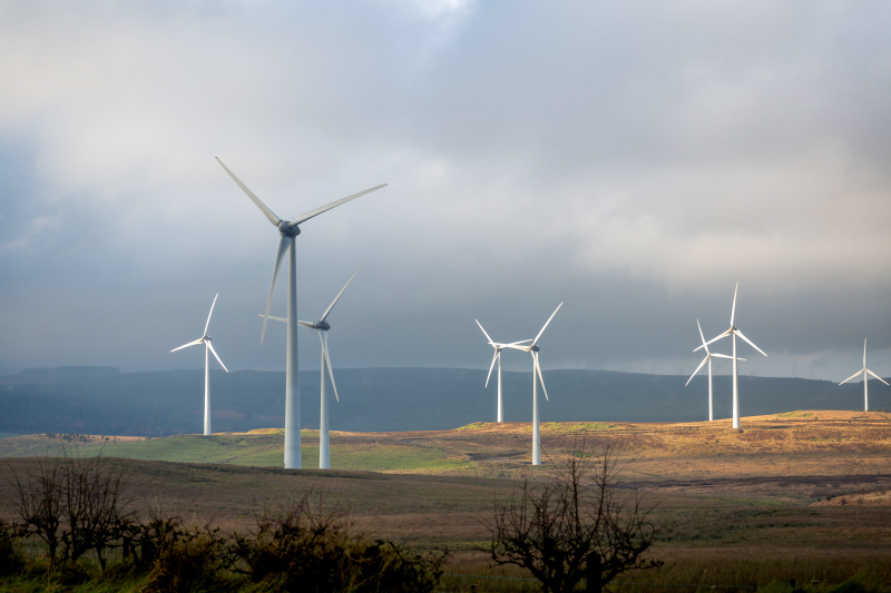 wind farm scenery picture modern realistic 