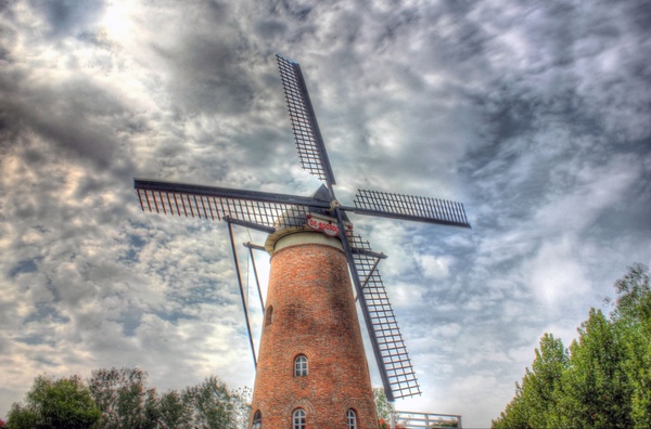 windmill and sky in nanjing china