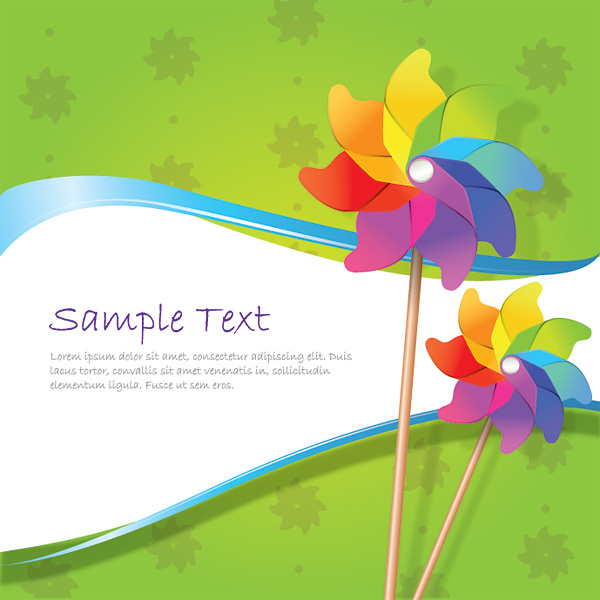 windmill background vector graphic