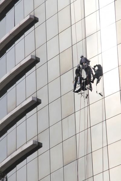 window cleaner window cleaning office tower