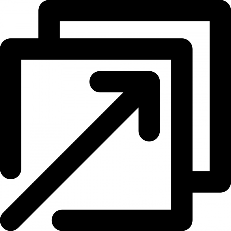 window maximize icon arrow double squares sketch