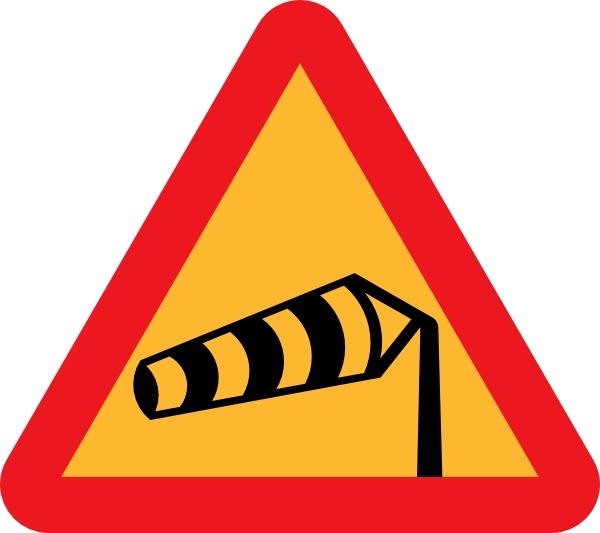 Windsock Pointing Left Sign clip art
