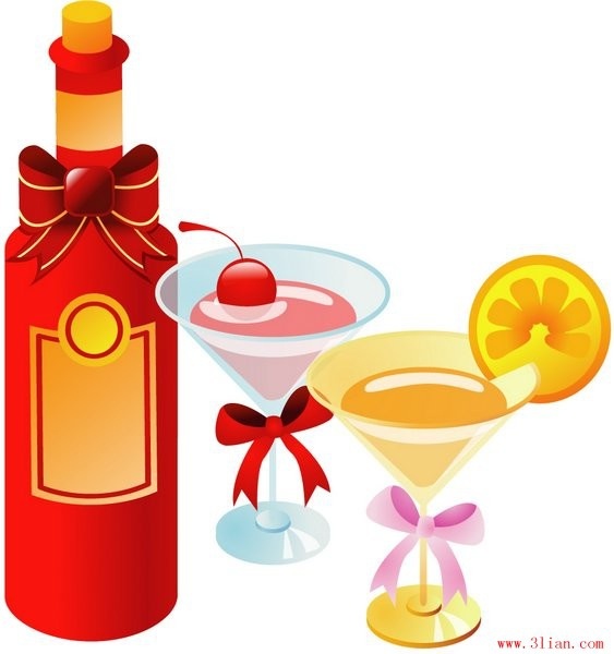 wine and beverages vector