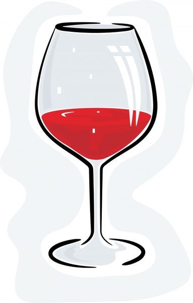 Wine glass drawing bright classical sketch Vectors graphic art designs