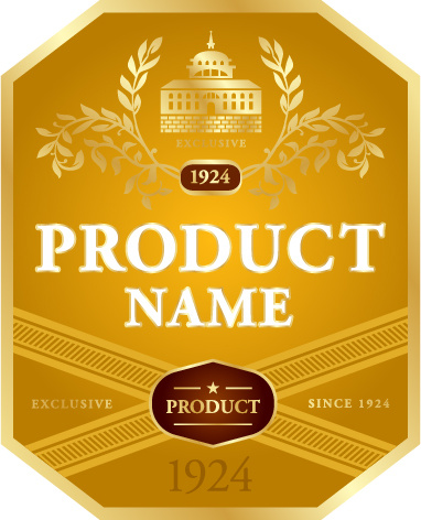 wine label vintage design vector set