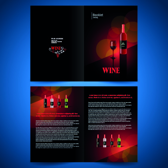 wine poster cover vector