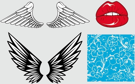 wings of the mouth pattern vector