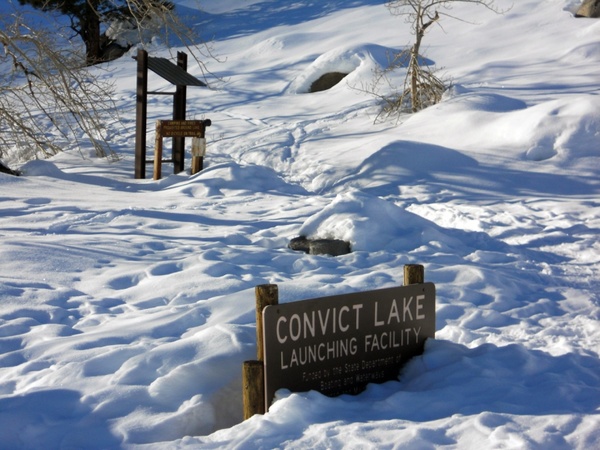 winter at convict lake california