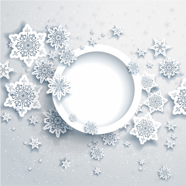 Winter background design with snowflakes 