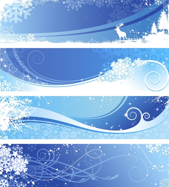winter background templates blue white design snowflakes ornament