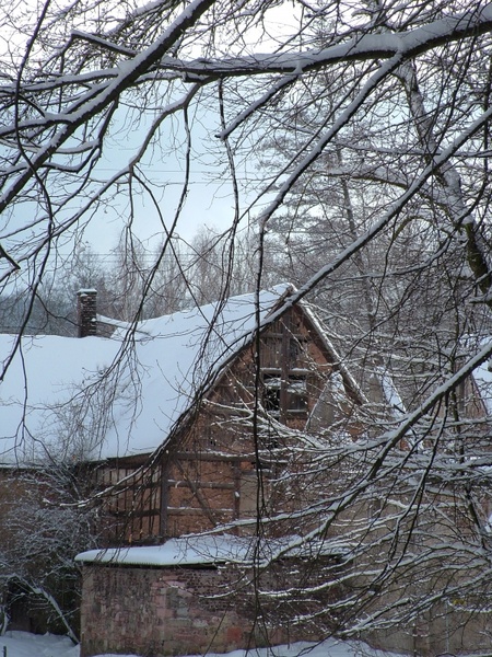 winter building snow