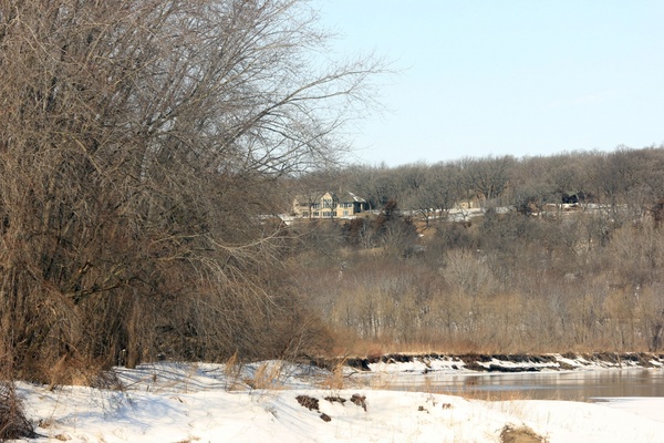 winter landscape view at minnesota valley state park minnesota