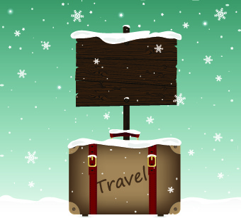 winter travel design vector background 