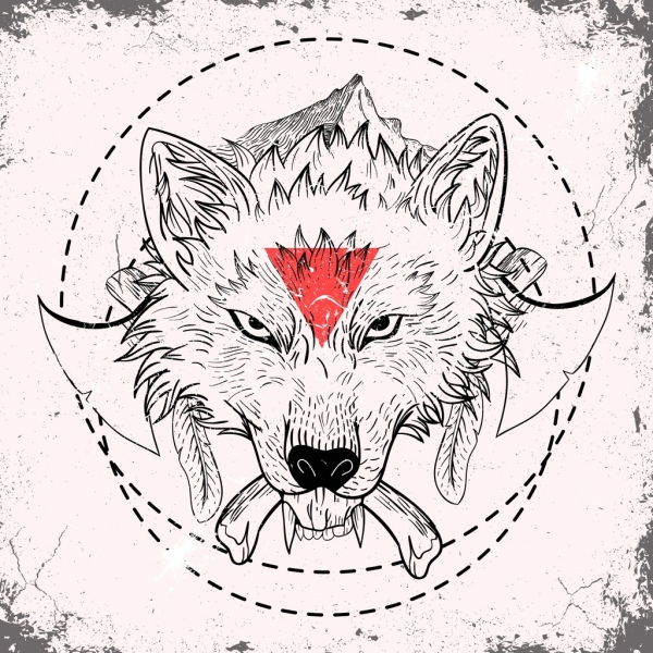 wolf tattoo template classical decor