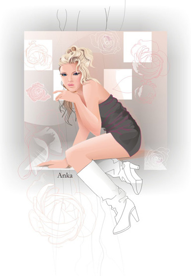 woman design elements vector 