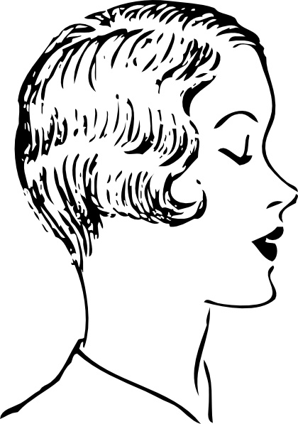 Woman Fashion Haircut clip art