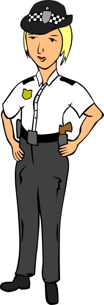 Woman Police Officer clip art