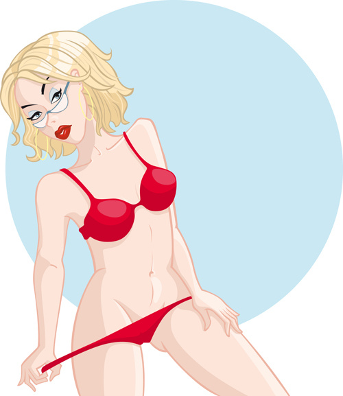 woman sexy design elements vector