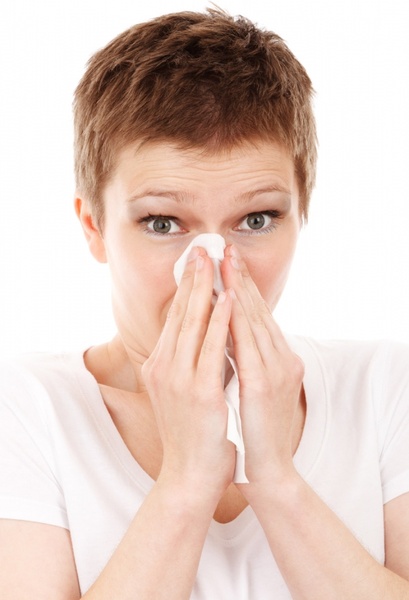 woman with a cold or allergy