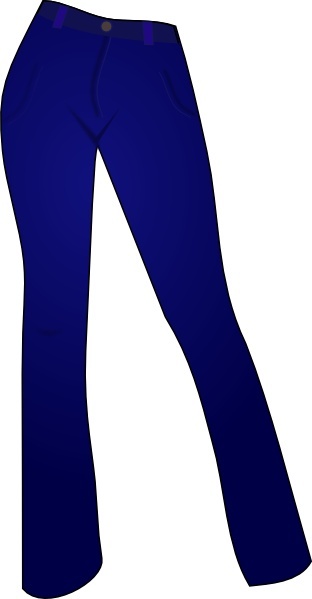 Women Clothing Blue Jeans clip art