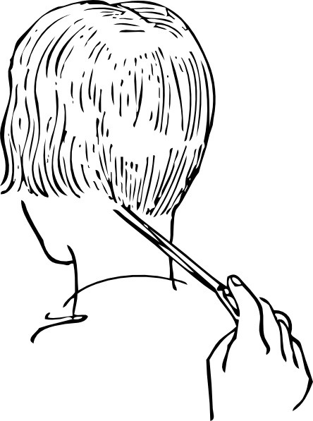 Women Haircutting clip art