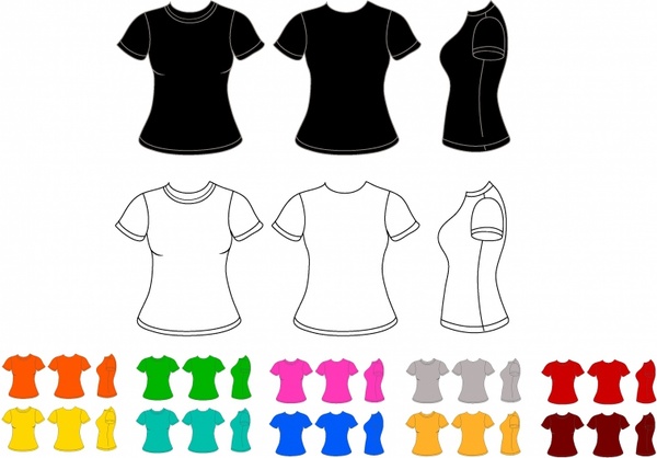 Women T-shirt Vectors graphic art designs in editable .ai .eps .svg