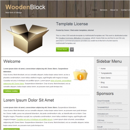 Wooden Block Template