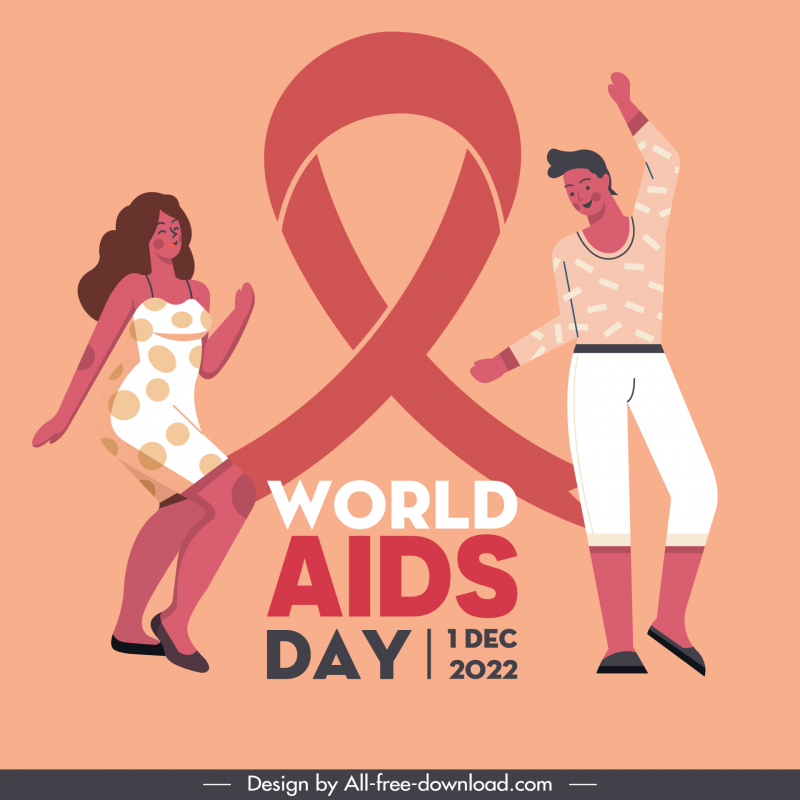 World aids day poster template classical funny cartoon sketch Vectors  graphic art designs in editable .ai .eps .svg .cdr format free and easy  download unlimit id:6927304