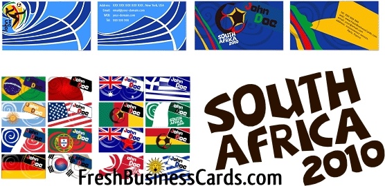 World Cup Vector Business Cards