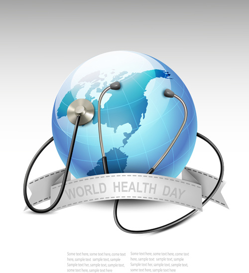 world health day design elements vector
