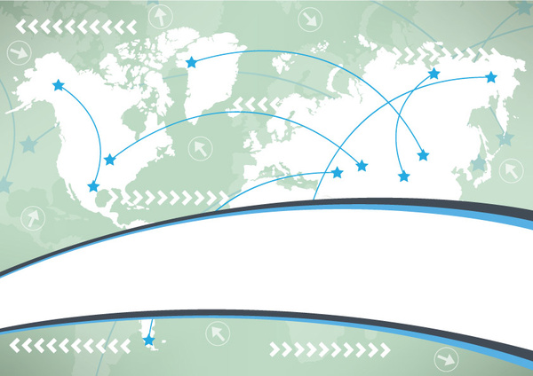 worldmap business card vector