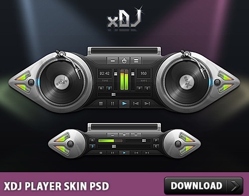 xDJ Player Skin Free PSD
