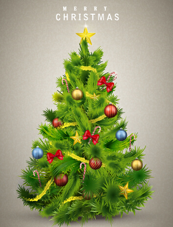 xmas ornaments with tree background graphics