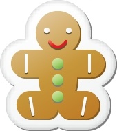 Xmas sticker gingerbread