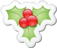 Xmas sticker mistletoe