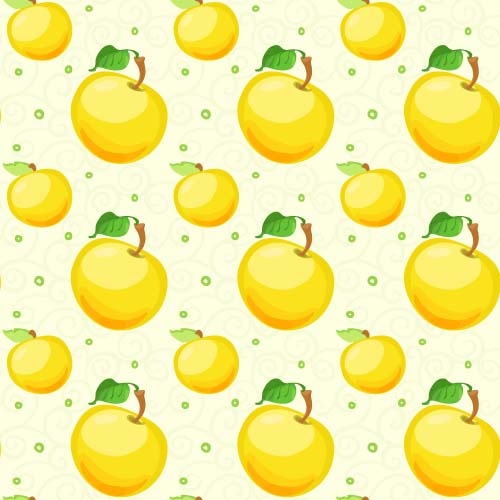 yellow apple vector pattern 
