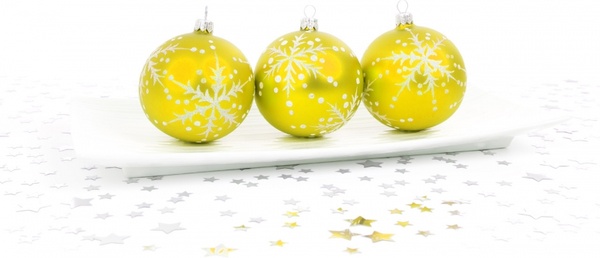 yellow bauble decoration 