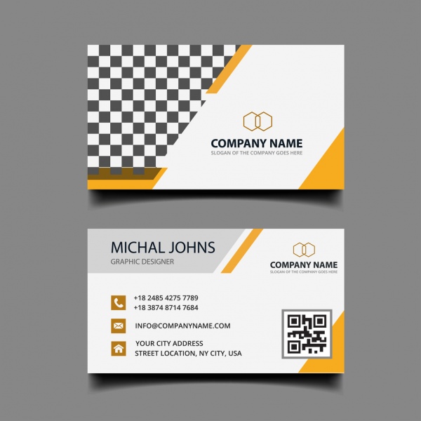 yellow business card design