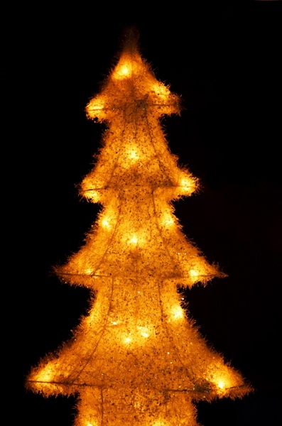 yellow christmas tree