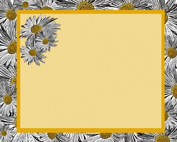 yellow daisy invitation