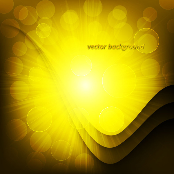 yellow defocus circle wave abstract background