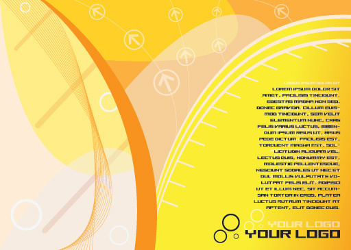 yellow flyer vector graphic