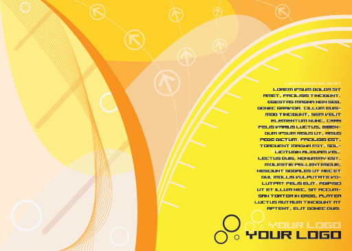 yellow flyer vector graphic 