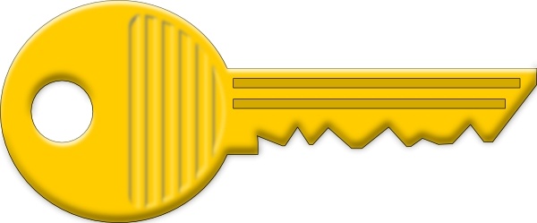 Yellow Key clip art