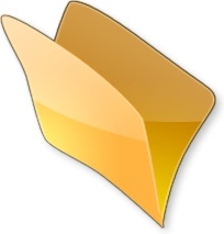 Yellow open folder